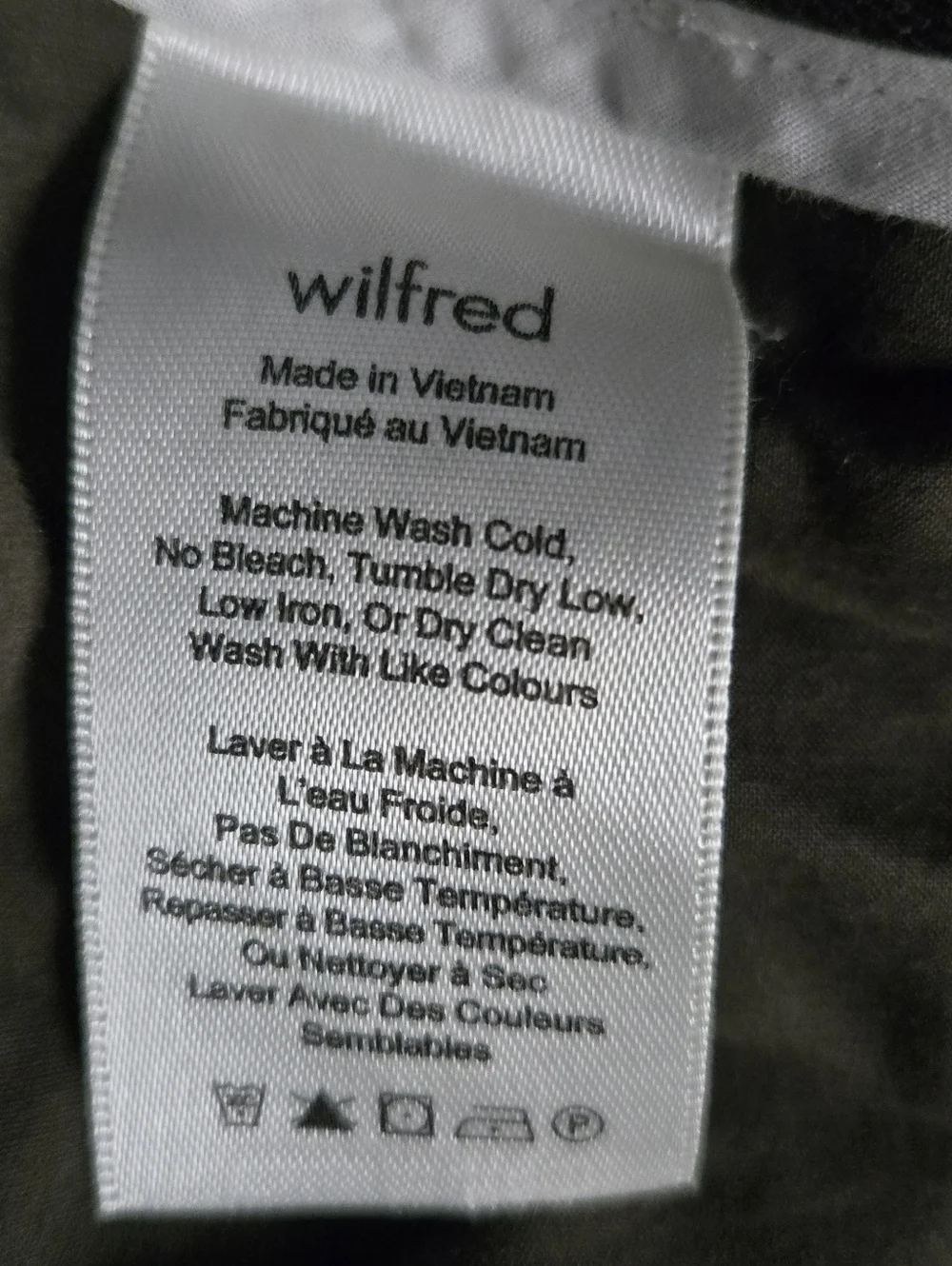 Wilfred Aritzia Cropped Linen Pant Green Trouser Cuffed Hem Size 6